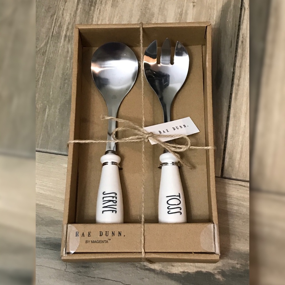 Rae Dunn 2 Piece Salad Serving Set